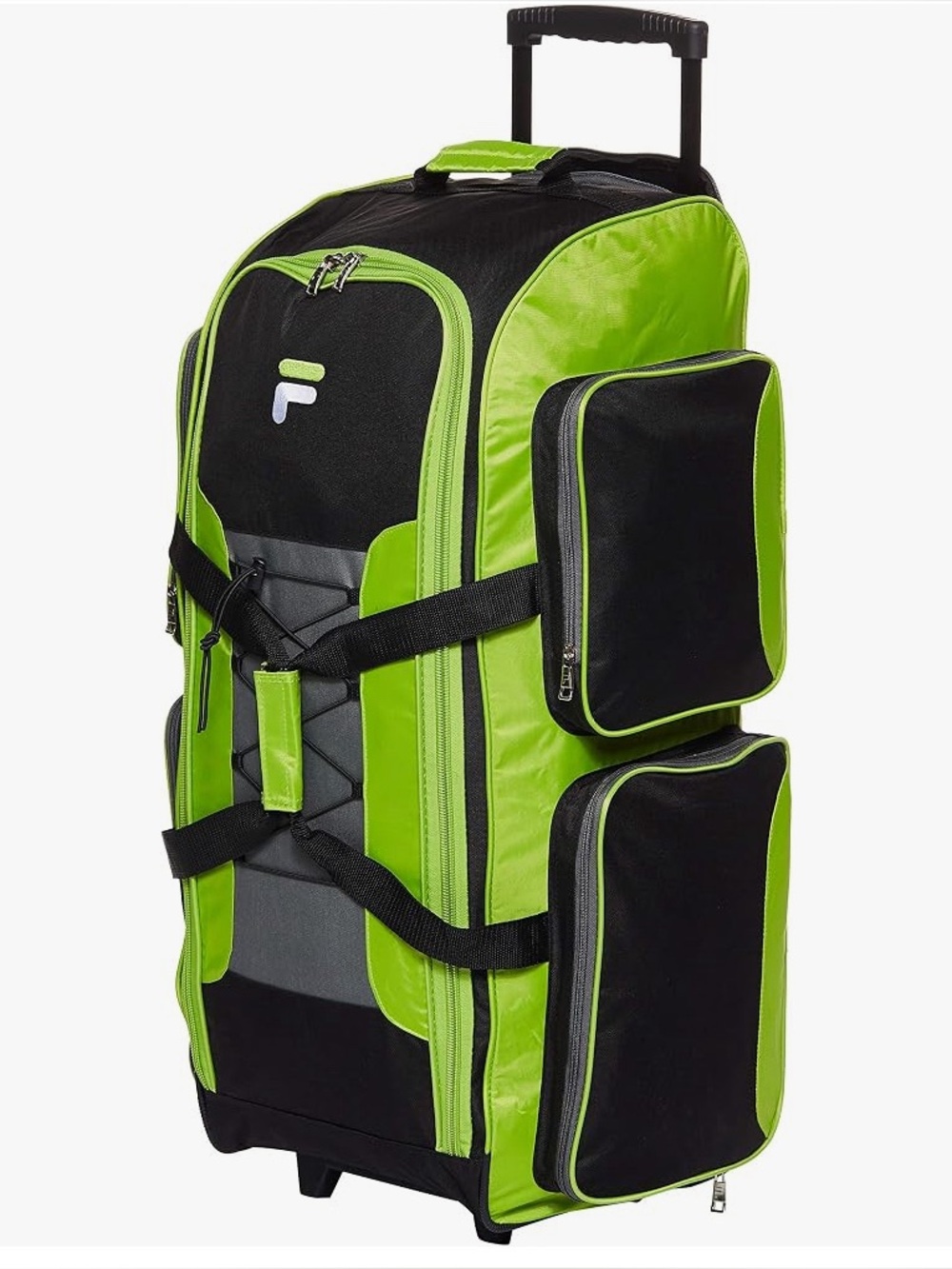 New Fila 32" + 22” Lightweight Rolling Duffel Luggage Neon Lime